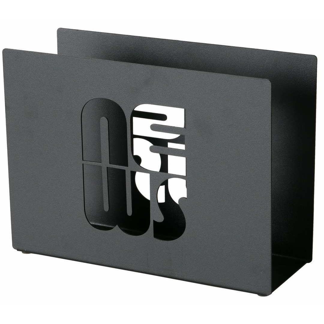 Lectuurbak voor tijdschriften/kranten/boek - zwart - metaal - 30 x 10 x 20 cm - Top Merken Winkel
